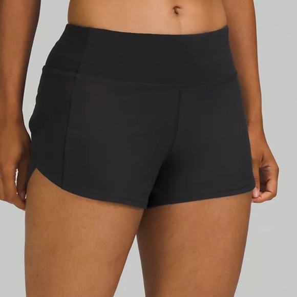 Lululemon grey speed short with black waistband 2.5” - size 2 - Picture 3 of 3